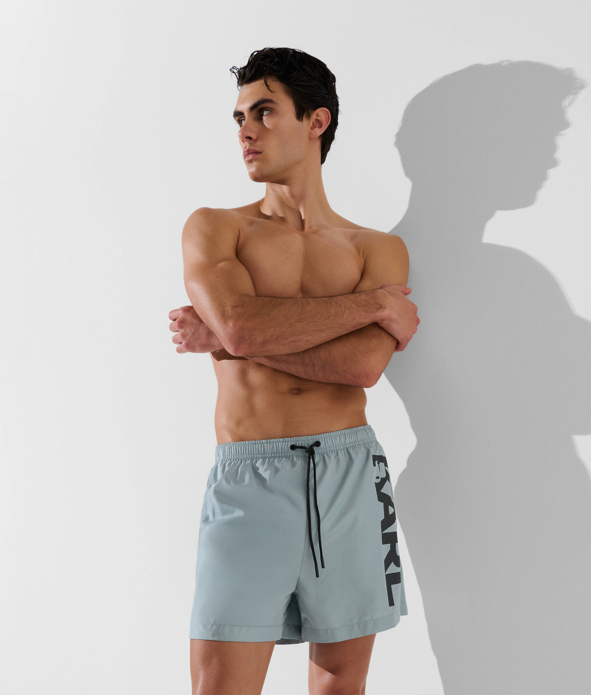 Karl Lagerfeld A1M46013 Karl Logo Short Boardshort Slate