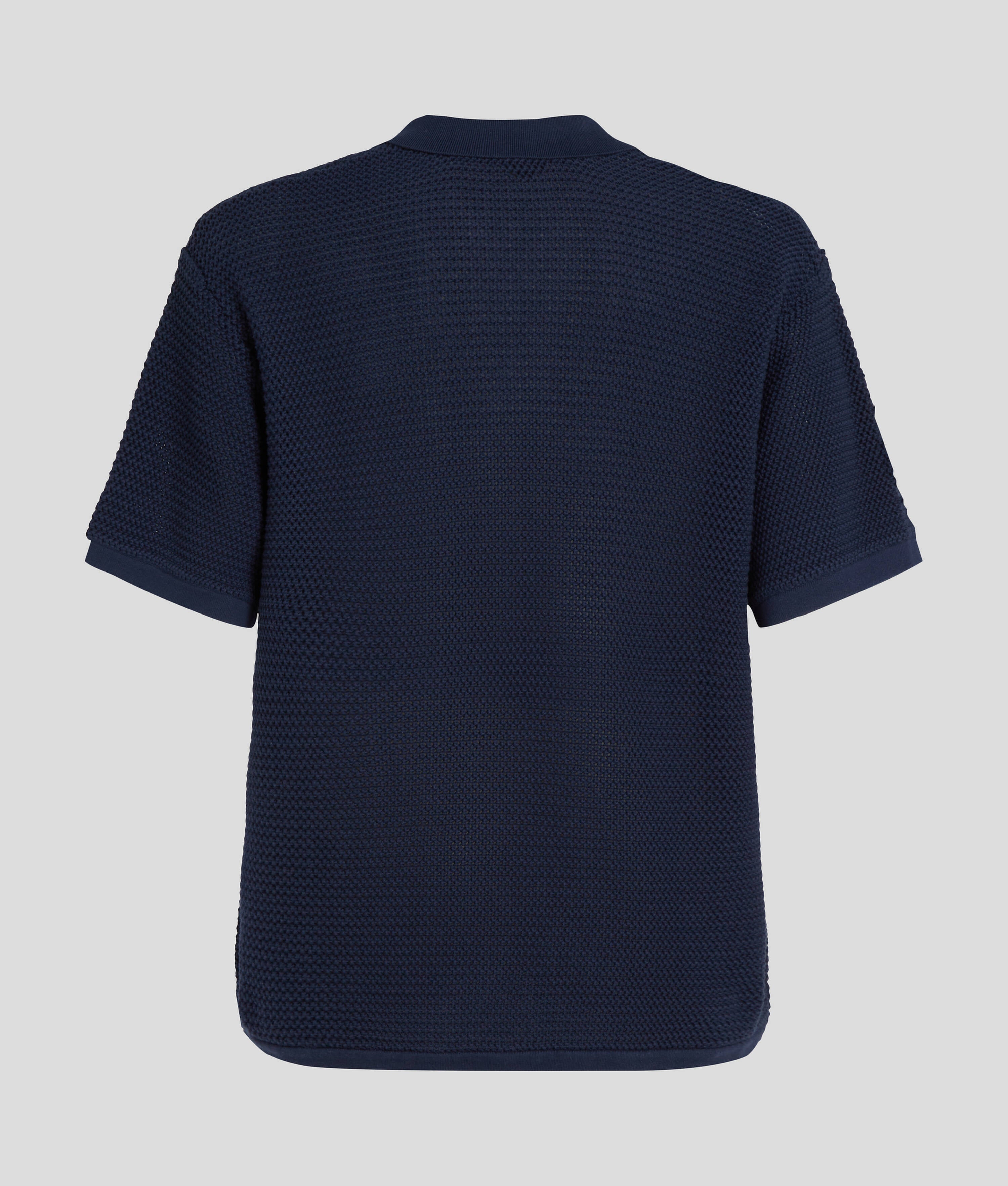 Karl Lagerfeld A1M46068 Hotel Karl Crochet Ss Polo Black