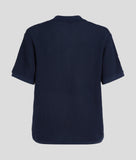 Karl Lagerfeld A1M46068 Hotel Karl Crochet Ss Polo Black