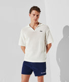 Karl Lagerfeld A1M46068 Hotel Karl Crochet Ss Polo Cream