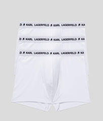 Karl Lagerfeld Mens 3 Pack Logo Trunks In White