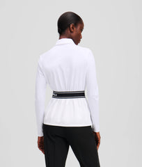 Karl Lagerfeld A1W17067 Jersey Logo Button Down White