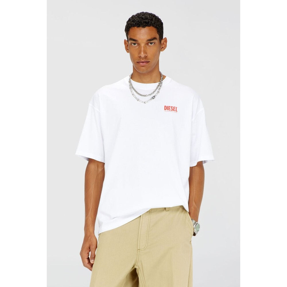 Diesel Mens T-Box Bisk Relaxed T-Shirt In White