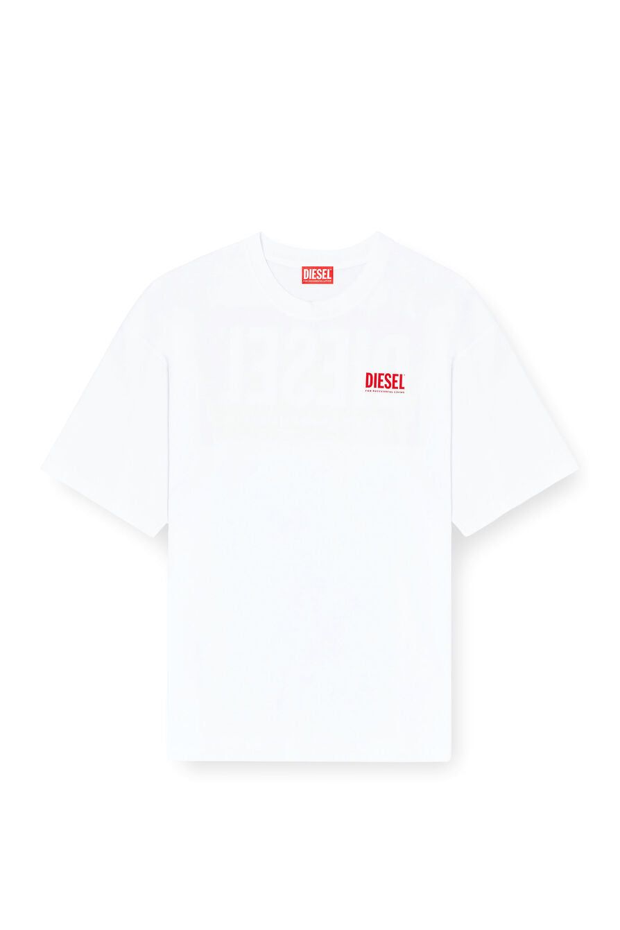 Diesel Mens M T-Box Bisk Relaxed T-Shirt In White