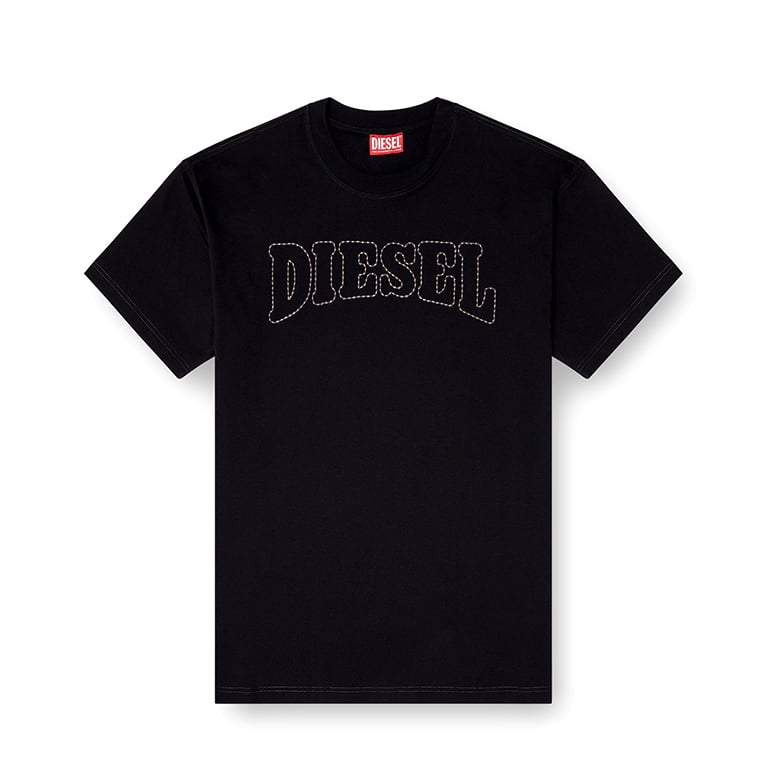 Diesel Mens T-Norm-V10 Regular T-Shirt 9Xx Black