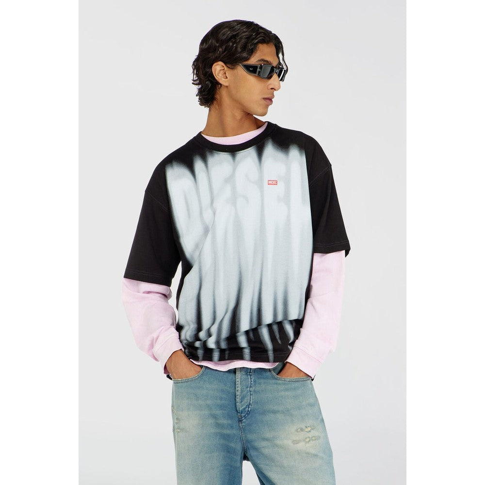 Diesel M-T-Boxt Bold Logo T-Shirt In Black