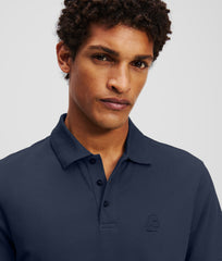 Karl Lagerfeld Mens Kameo Logo Golfer In Navy