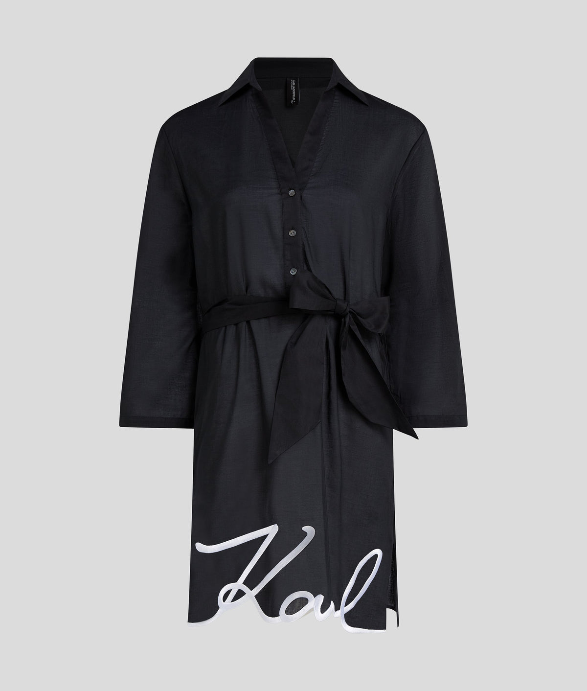 Karl Lagerfeld Signature Beach Dress For Women In Black