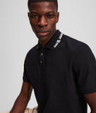 Karl Lagerfeld Mens W/Contrast Detail Golfer In Black
