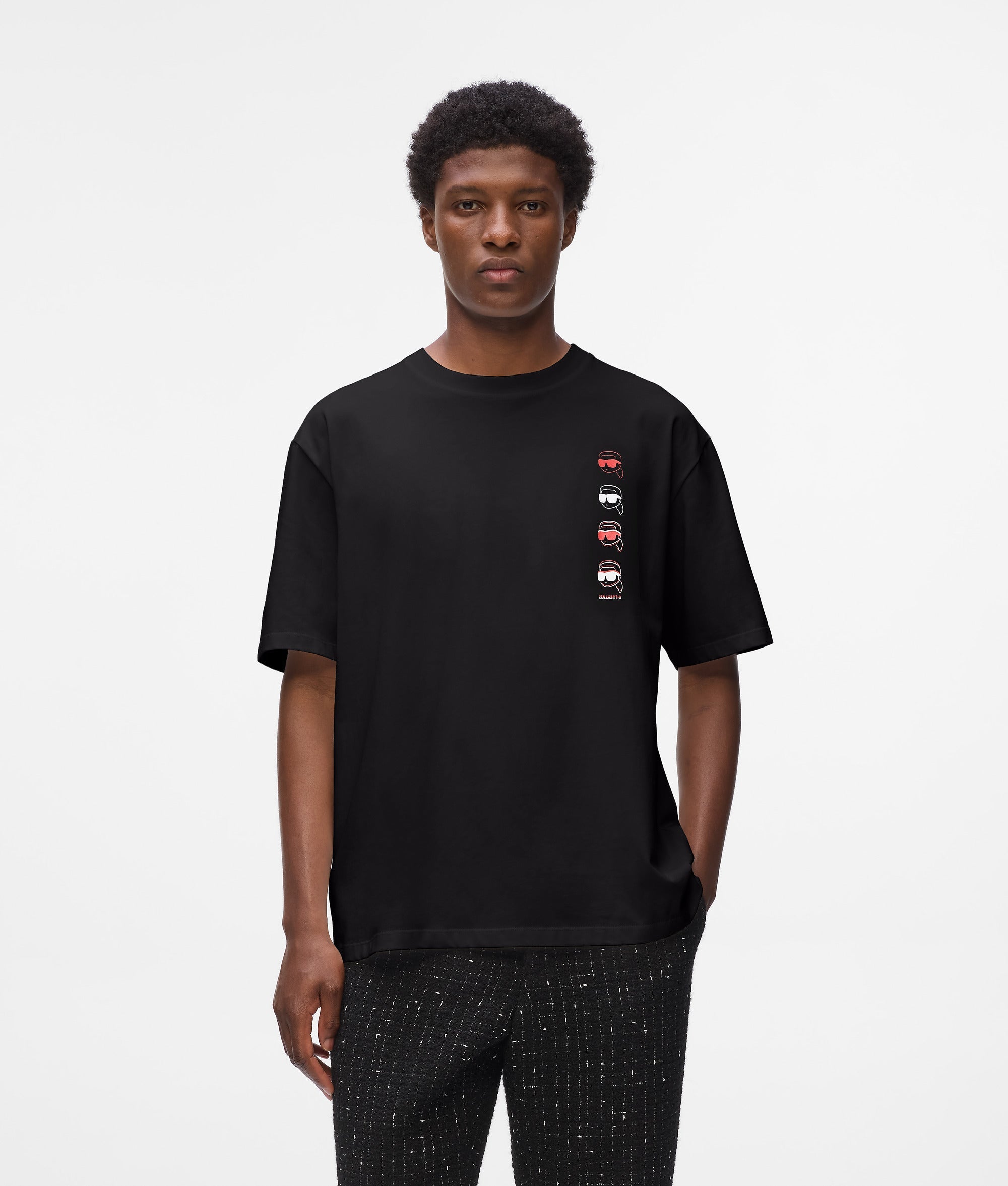 Karl Lagerfield Mens Ikon T-Shirts In Black