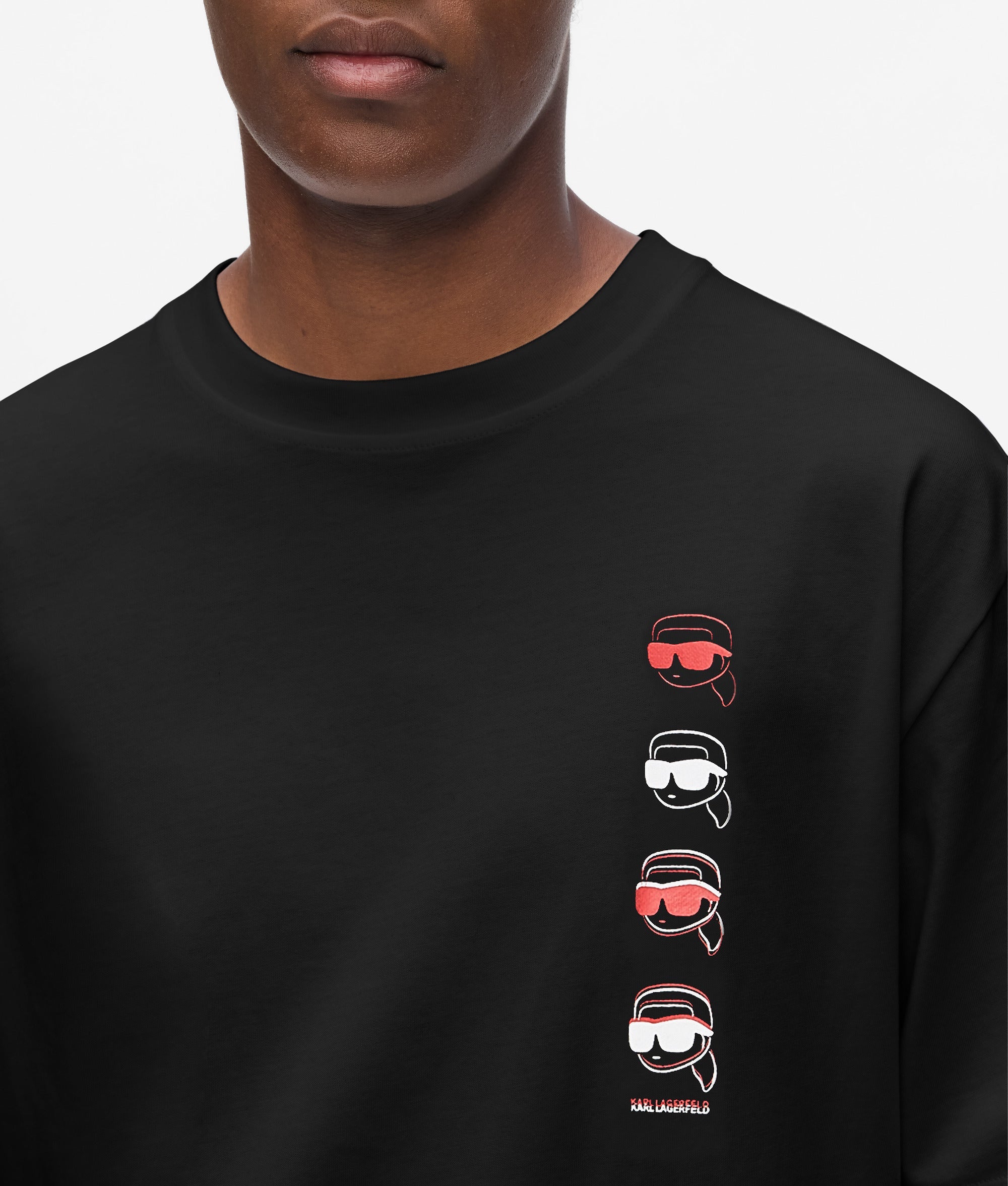 Karl Lagerfield Mens Ikon T-Shirts In Black