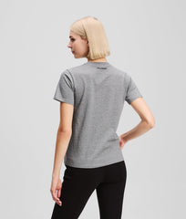 Karl Lagerfeld Womens RSG T-Shirt in Grey Melange