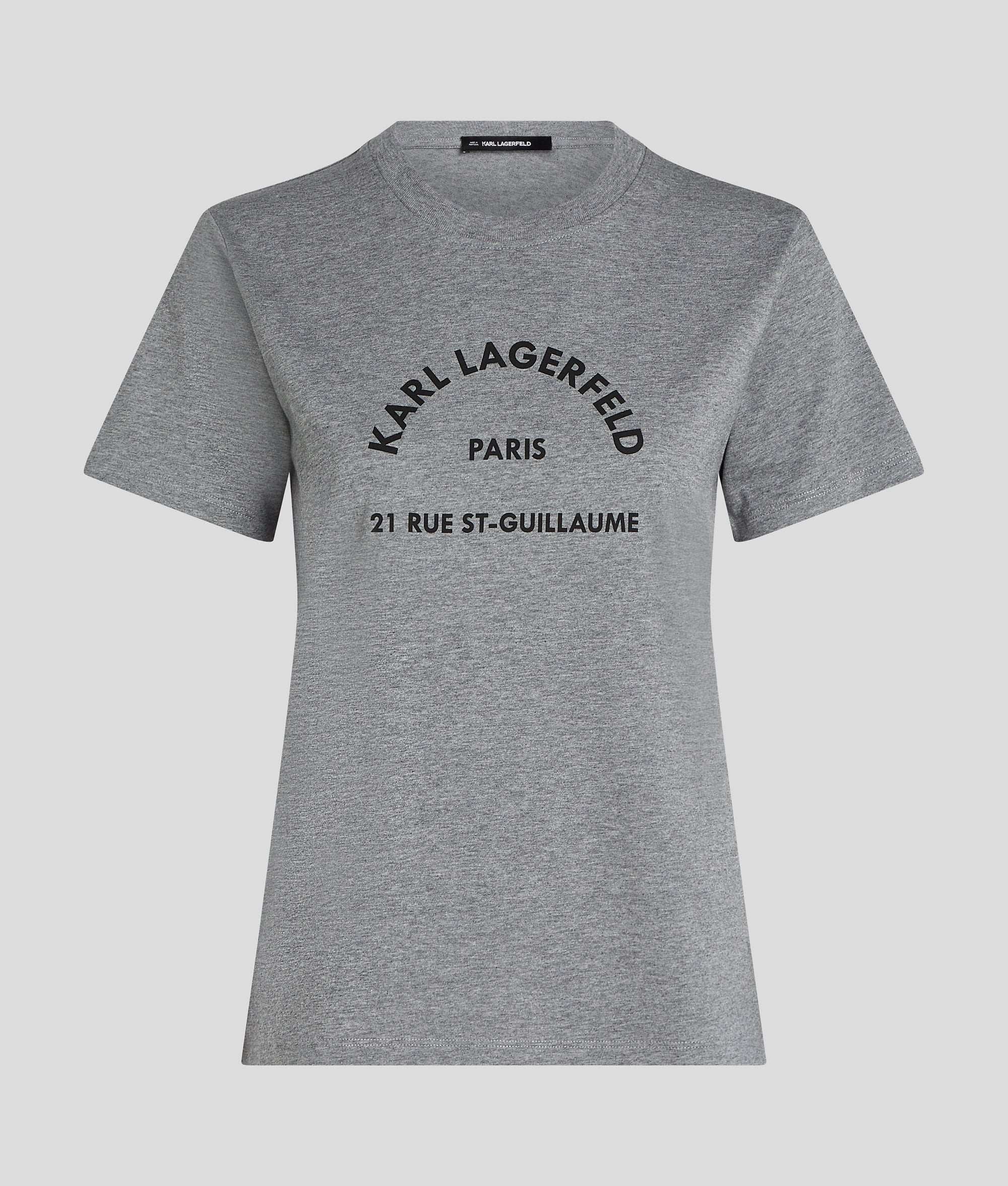 Karl Lagerfeld Womens RSG T-Shirt in Grey Melange
