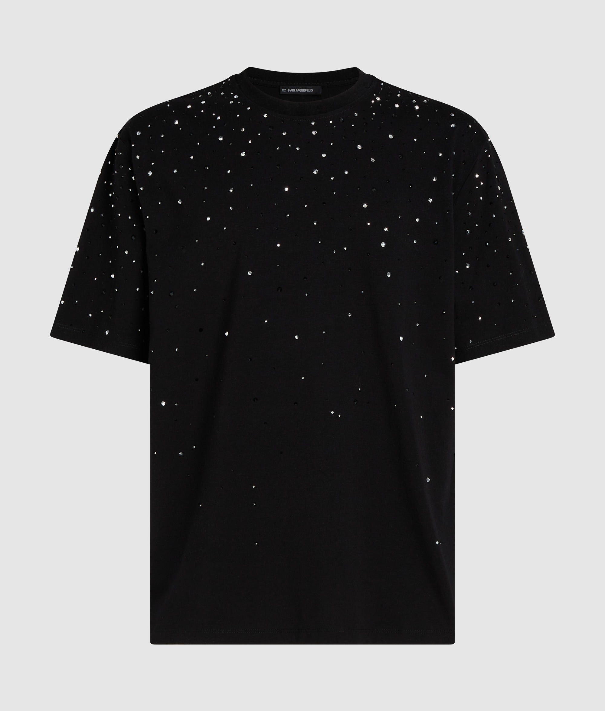 Karl Lagerfeld Mens Rhinestone T-Shirt In Black