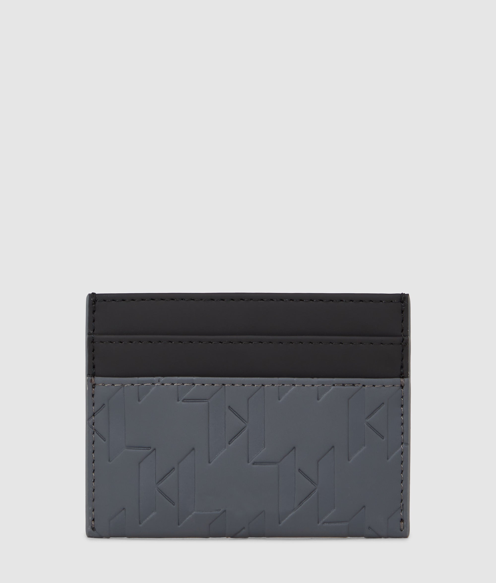Karl Lagerfeld K Monogram Mens Weatherproof Card Holder In Grey & Black