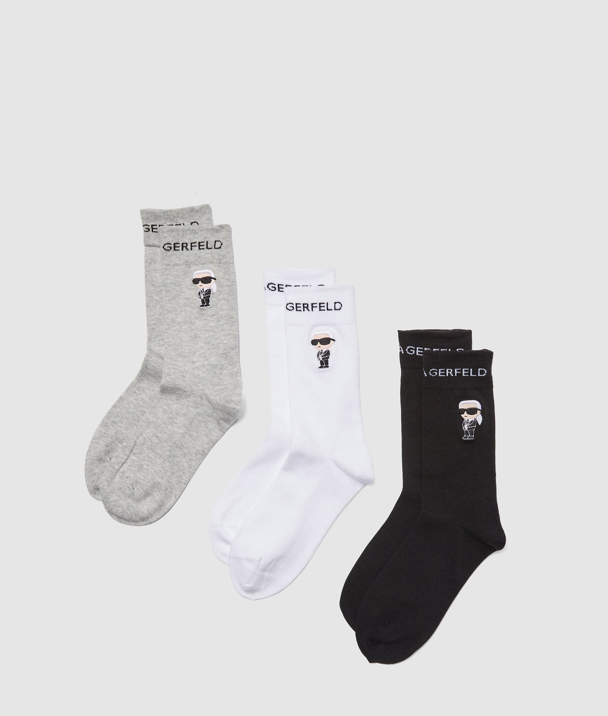 Karl Lagerfeld 3 Pack Socks Set In Black & White