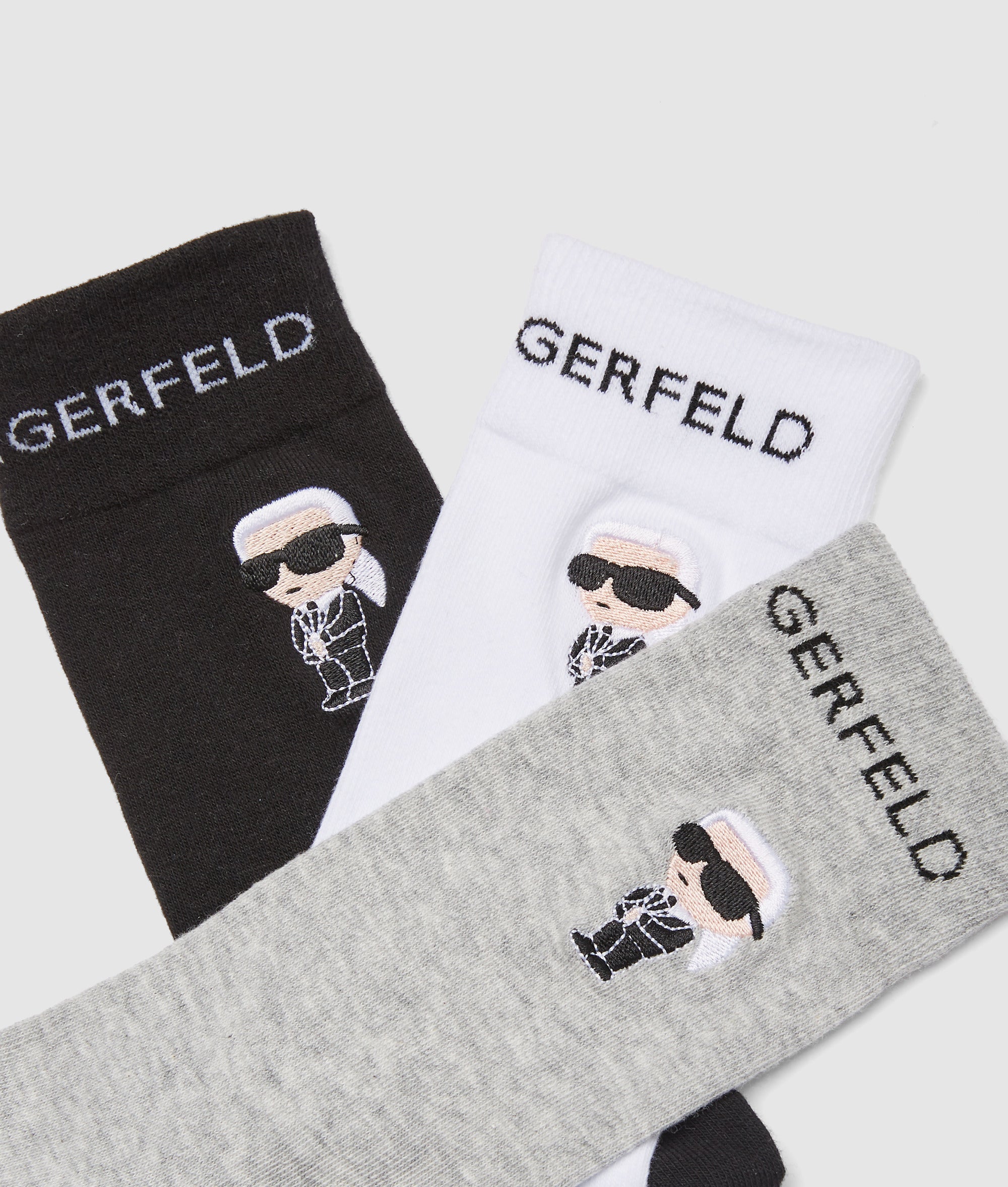 Karl Lagerfeld 3 Pack Socks Set In Black & White