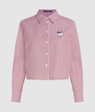 Karl Lagerfeld Womens Ikon Choupette Crop Top In Red & White