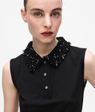 Karl Lagerfeld Womens Logo Boucle Polo In Black