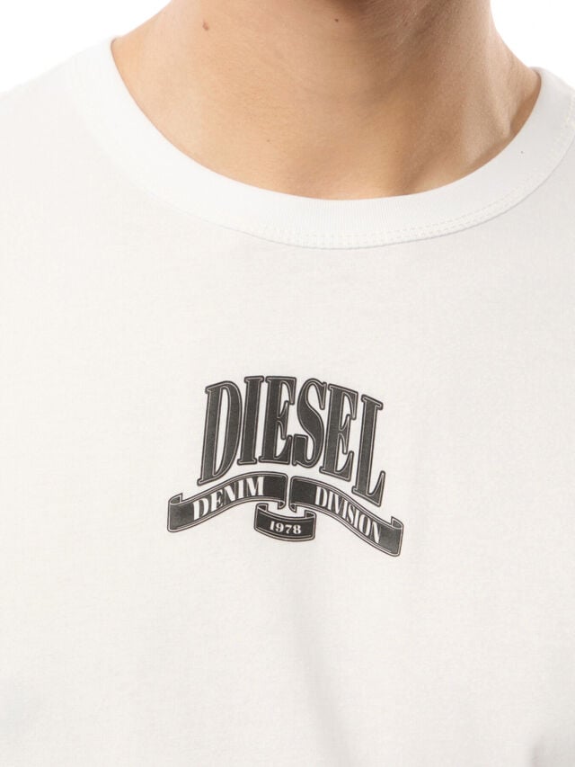 Diesel A150200Grai M -T-Adjust -K10 T-Shirt 100 White