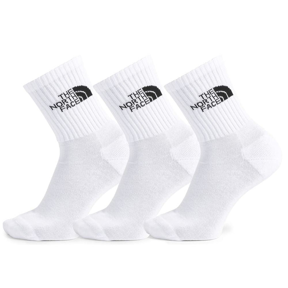 The North Face Unisex Adults Everyday 3 Pack Crew Sock In White