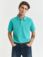 Gant Regular Shield Ss Pique Polo Turquoise