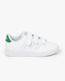Adidas Boys Advantage Base 2.0 CF Sneakers In White & Green