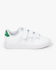 Adidas Boys Advantage Base 2.0 CF Sneakers In White & Green