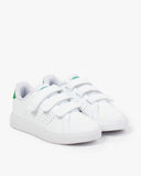 Adidas Boys Advantage Base 2.0 CF Sneakers In White & Green