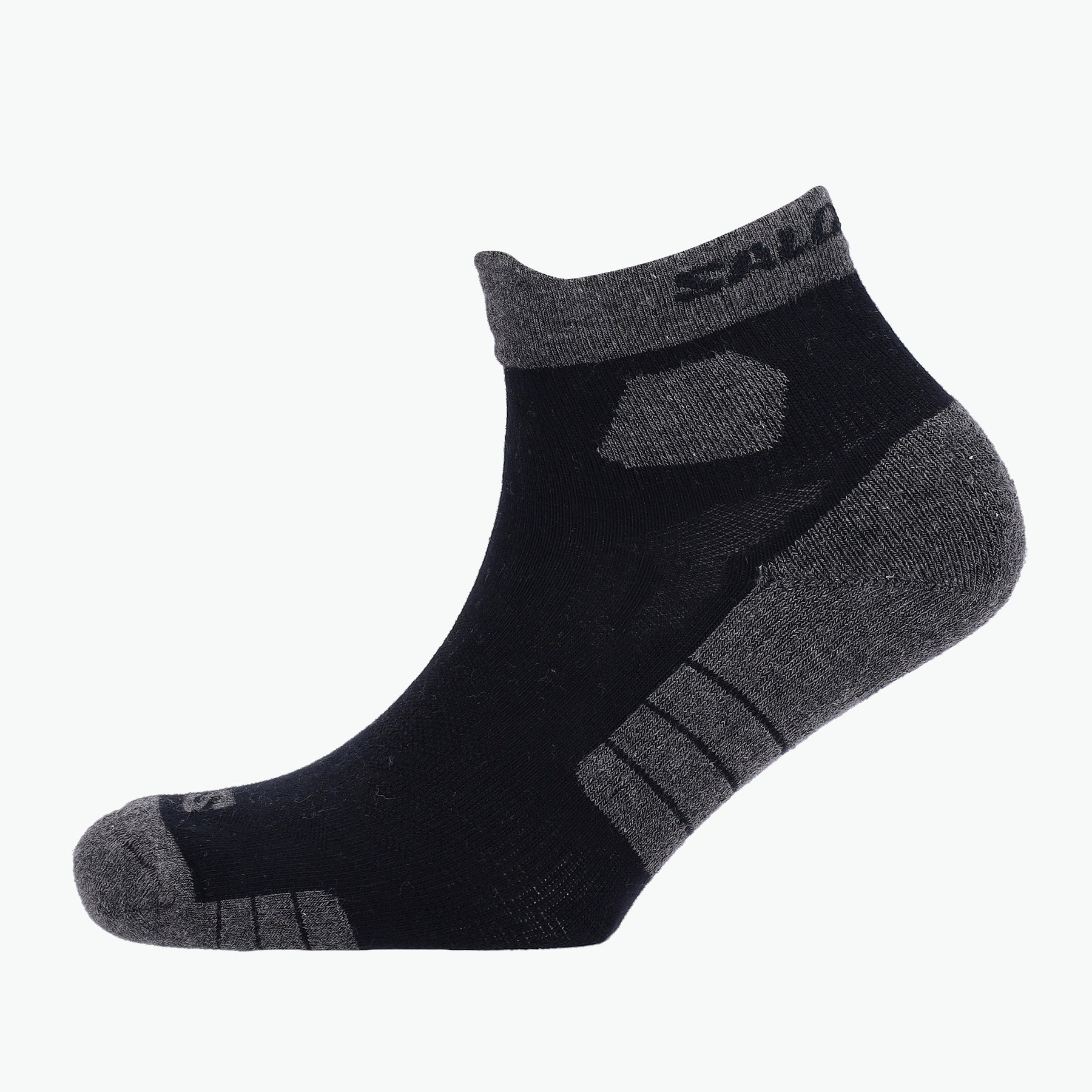 Salomon Unisex Aero Ankle Socks In Black and Grey