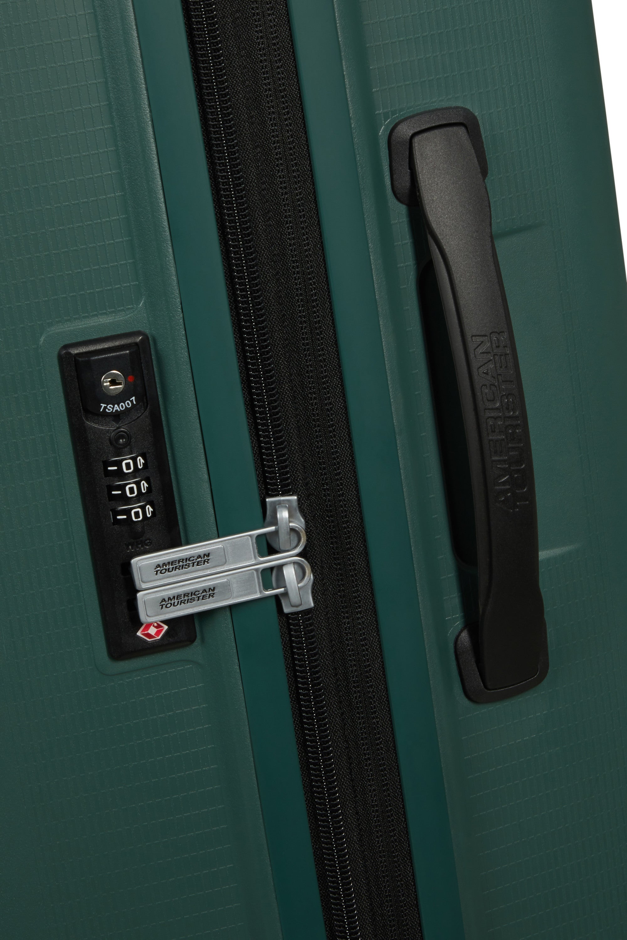 American Tourister Aerostep Spinner In Deep Forest Green