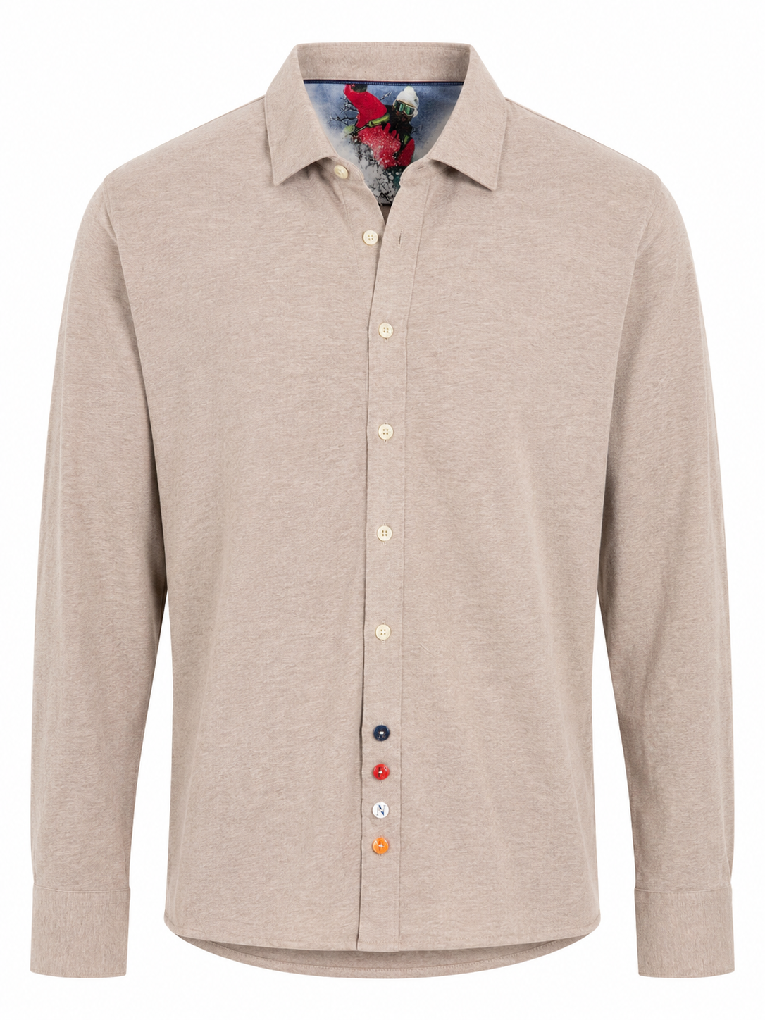 A Fish Named Fred Mens Jersey Shirt In Sand