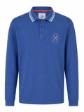 A Fish Named Fred Mens Pique Long Sleeve Golfer In Blue