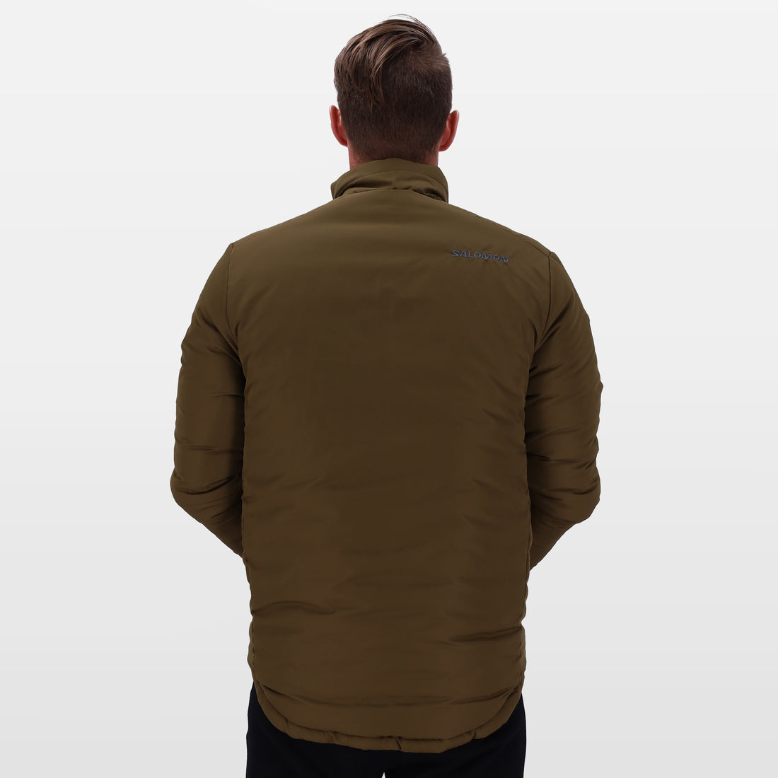 Salomon Mens Agenta Reversible Jacket In Basalt/Dark Olive