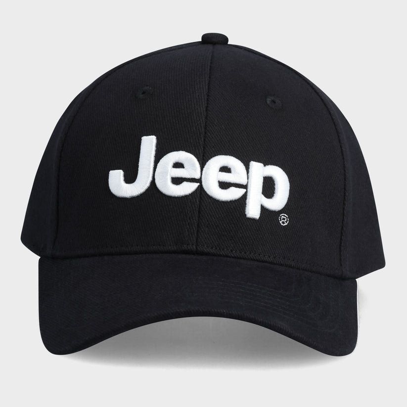 Jeep Unisex Basic Branded Peak Headwear Black