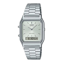 Casio Retro Ana Digi Silver Dial