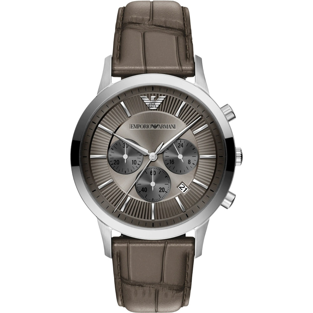 Emporio Armani Mens Arch Chrono Watch In Grey