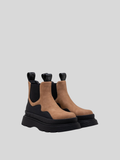 Replay Womens Artic Nubuck Chelsea Boots In Camel/Black