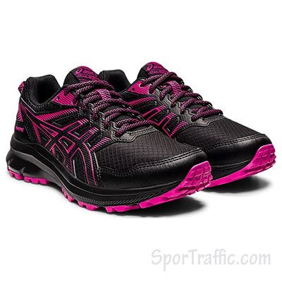 Asics Womens Trail Scout 2 Shoes In Black/Fuchsia Red
