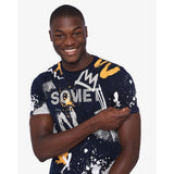 Soviet Mens Ignite Rotary Print T-Shirt In Navy
