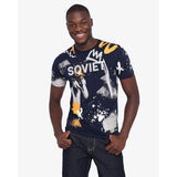 Soviet Mens Ignite Rotary Print T-Shirt In Navy