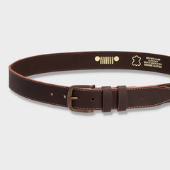 Jeep Unisex Leather Stitch Belt Brown