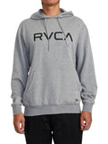 Rvca Mens Big Rvca Hoodie In Grey