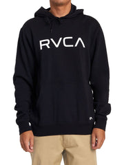 RVCA Mens Big Rvca Logo Hoodie In Black