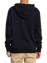 RVCA Mens Big Rvca Logo Hoodie In Black
