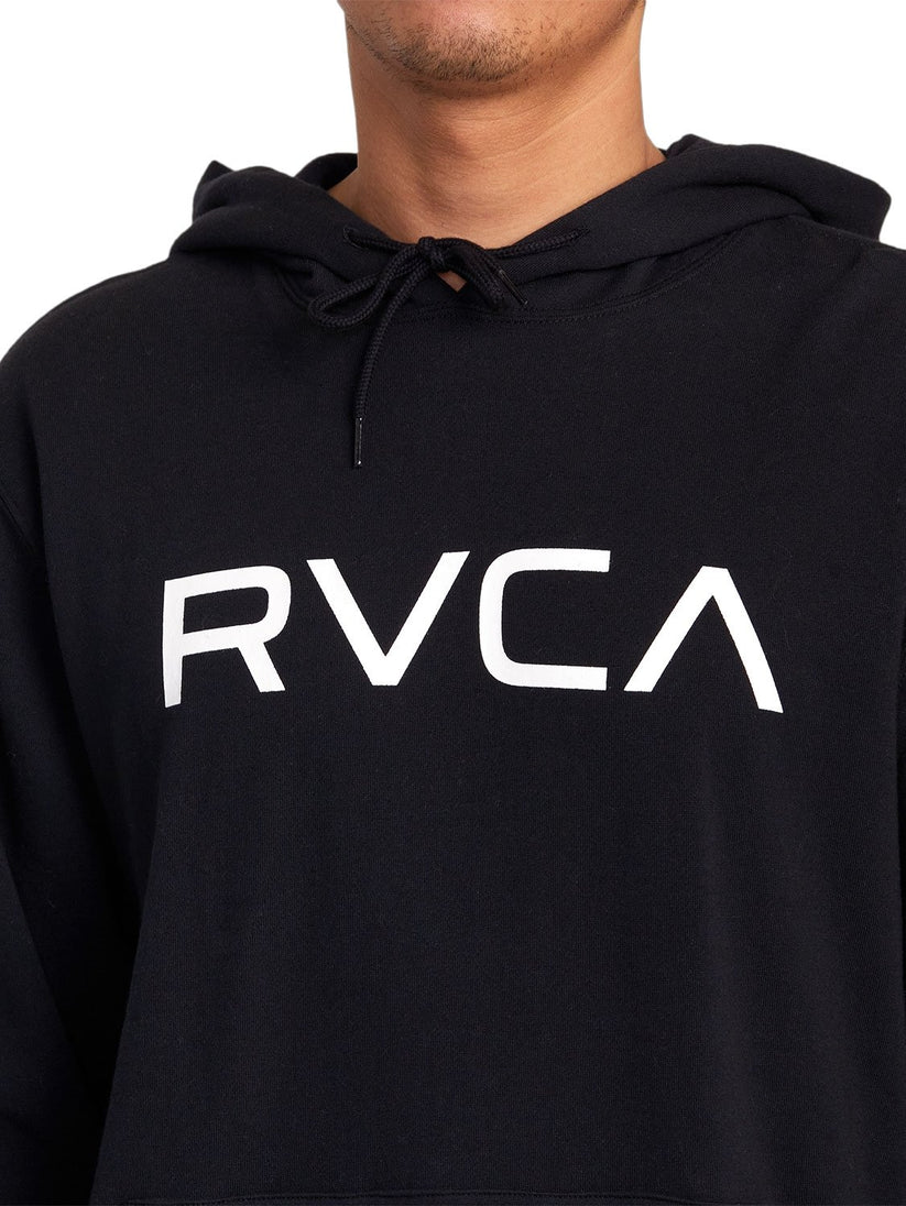 RVCA Mens Big Rvca Logo Hoodie In Black