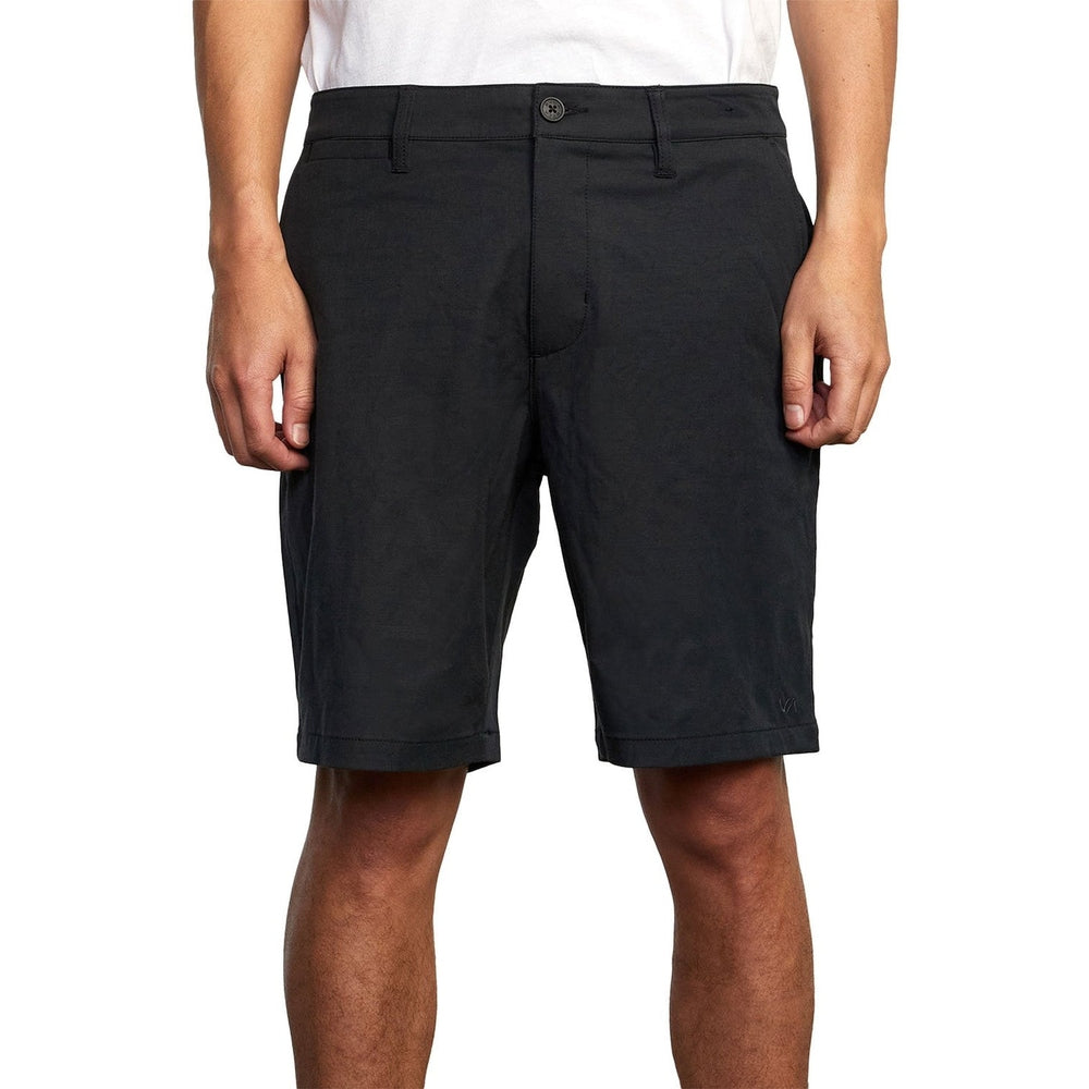 Rvca Mens Back In Hybrid Shorts In Black