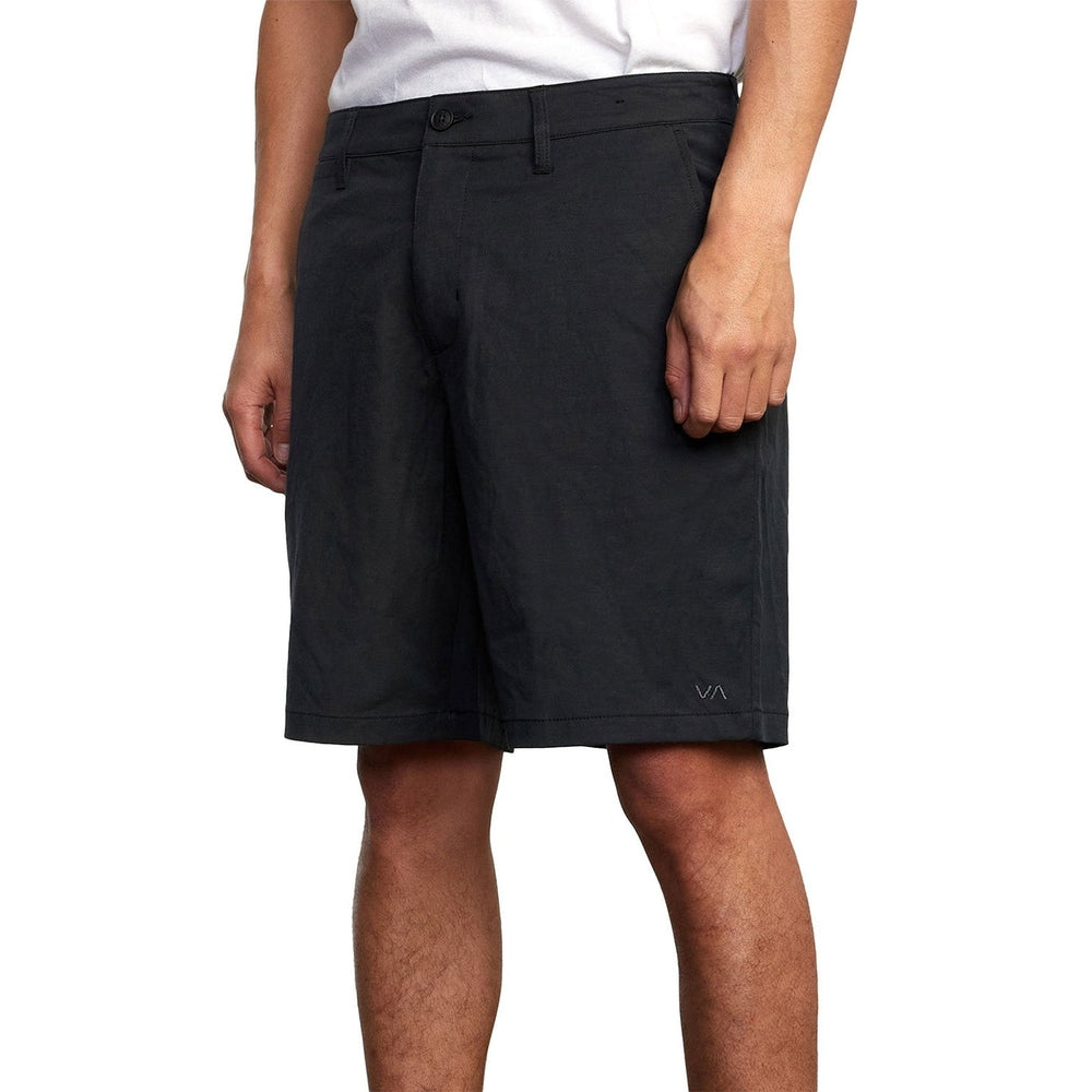 Rvca Mens Back In Hybrid Shorts In Black