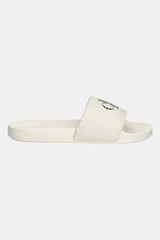 Calvin Klein Womens Monogram Slides In Beige