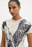Diesel Ladies T-Uncutie-Long R1 T-Shirt In Beige